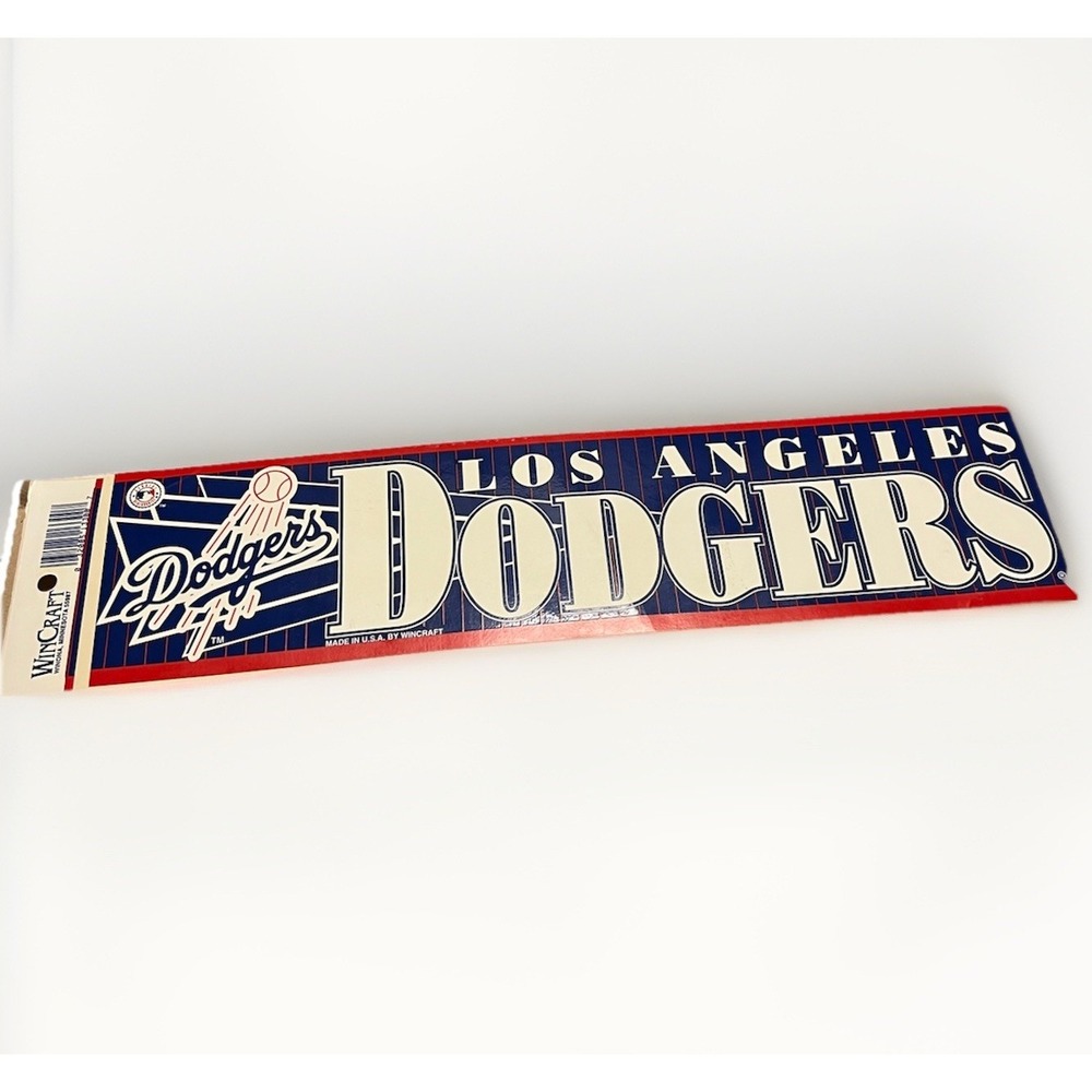 Vintage Los Angeles Dodgers Bumper Sticker WinCraft MLB Baseball Decal NOS